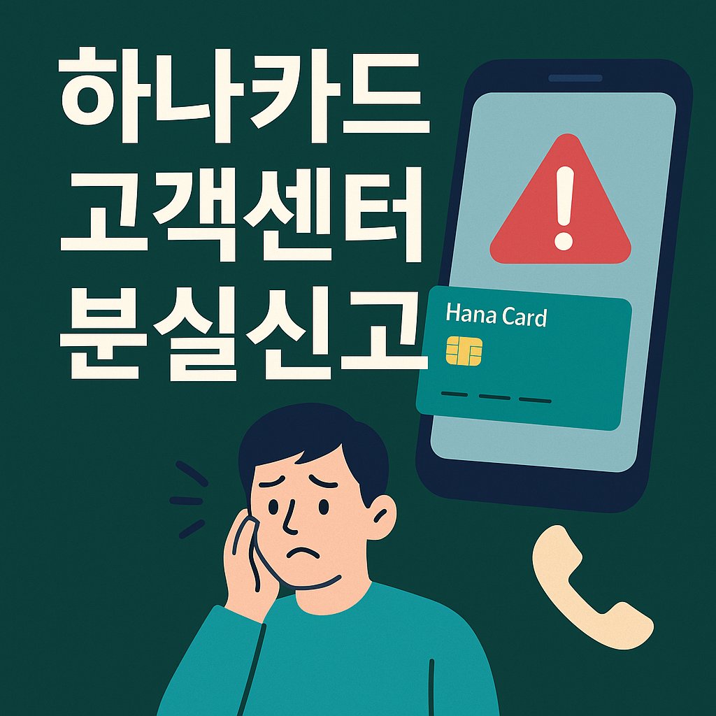 하나카드 고객센터 분실신고