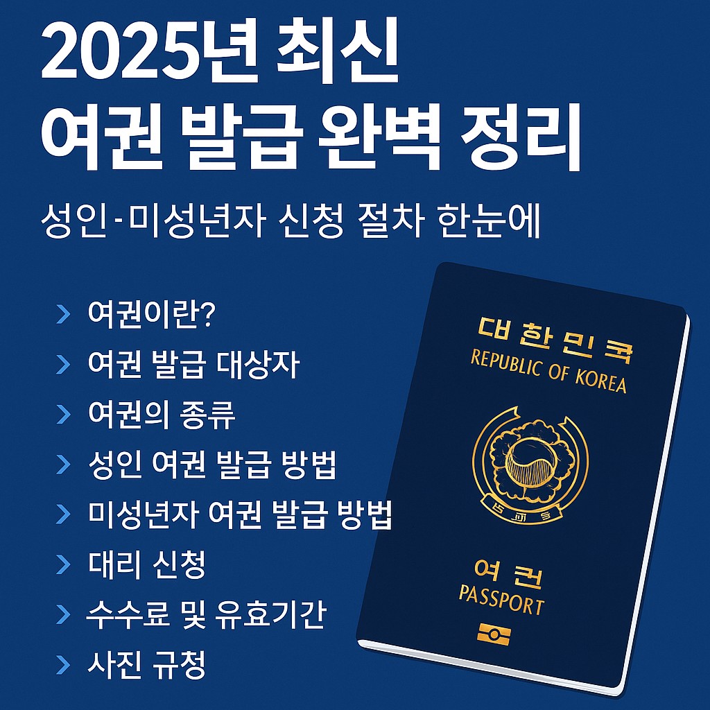 2025년 여권 발급 방법