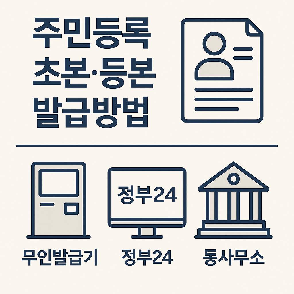 주민등록초본·등본 발급방법