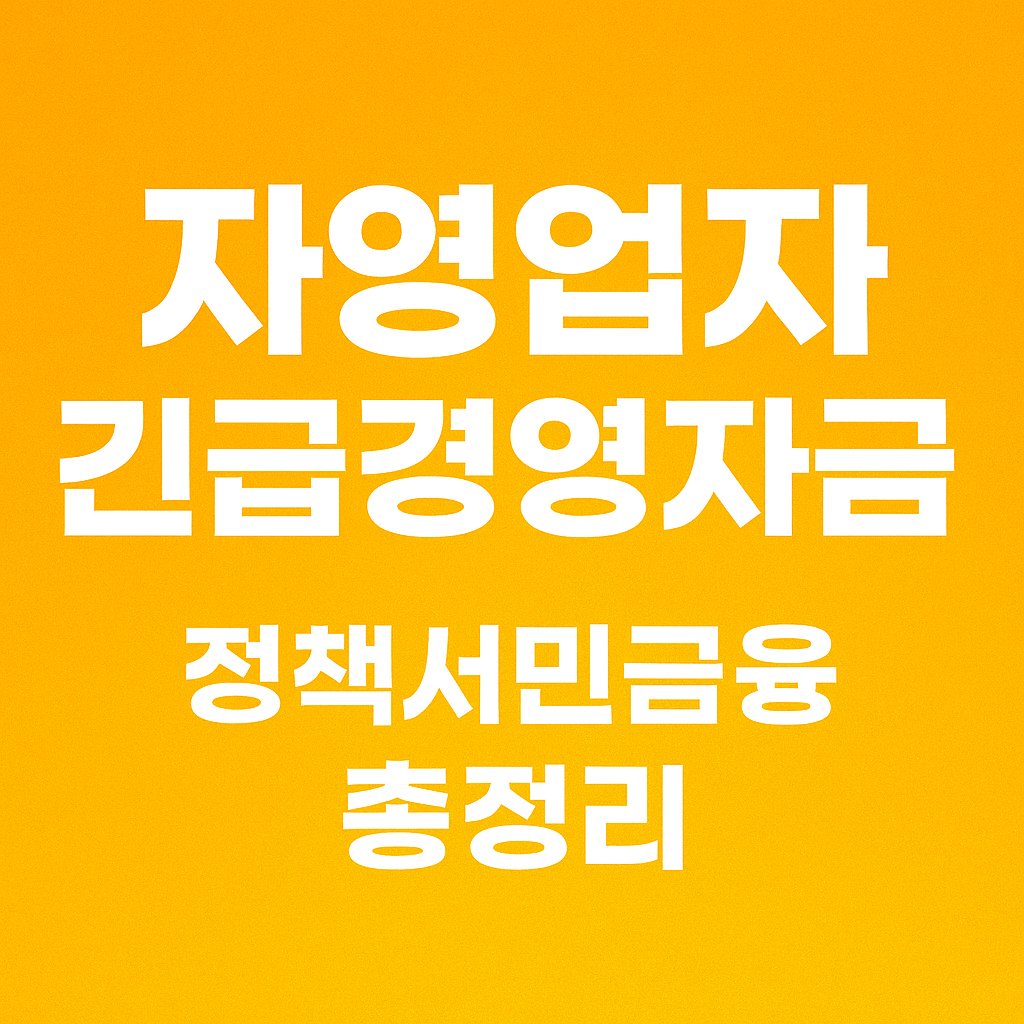 자영업자 긴급경영자금