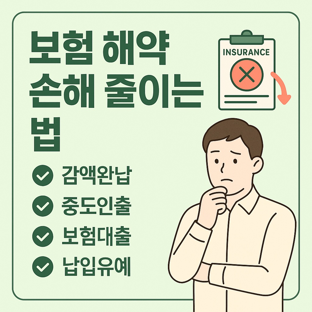 보험 해약 손실 줄이는 법