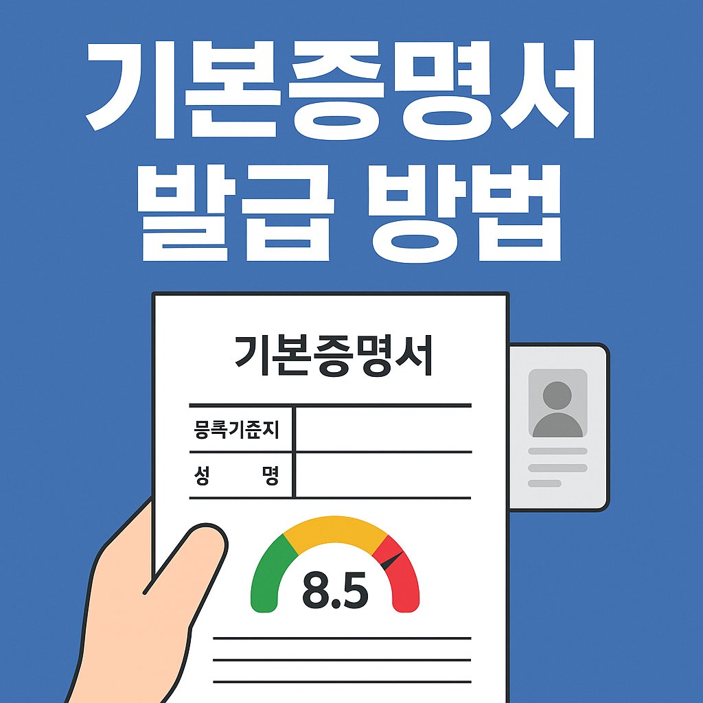 기본증명서 발급 방법