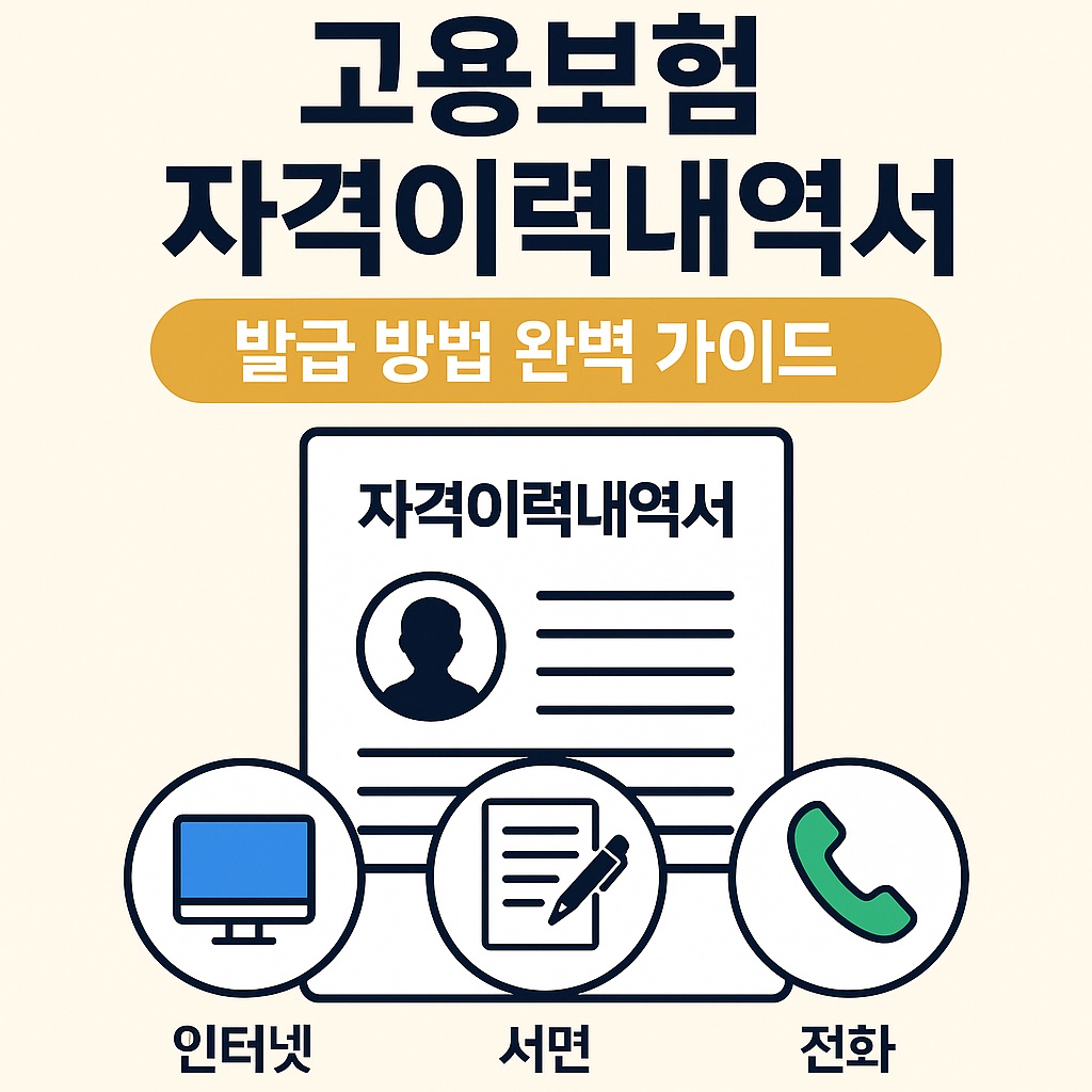 고용보험 자격이력내역서 발급 방법