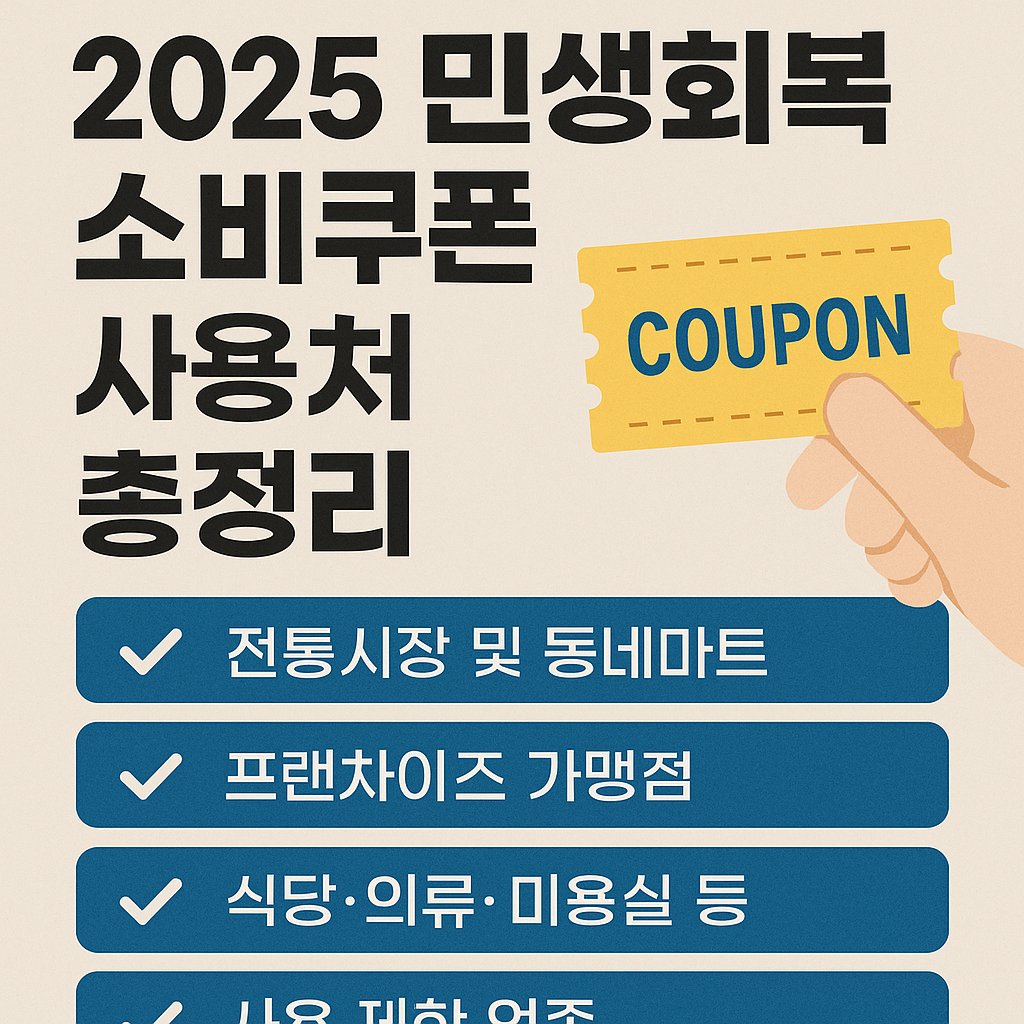 민생회복 소비쿠폰 사용처
