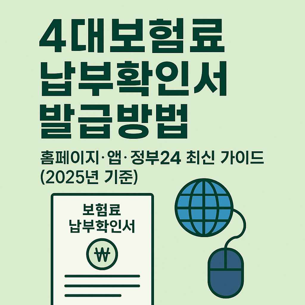 4대보험료 납부확인서 발급방법