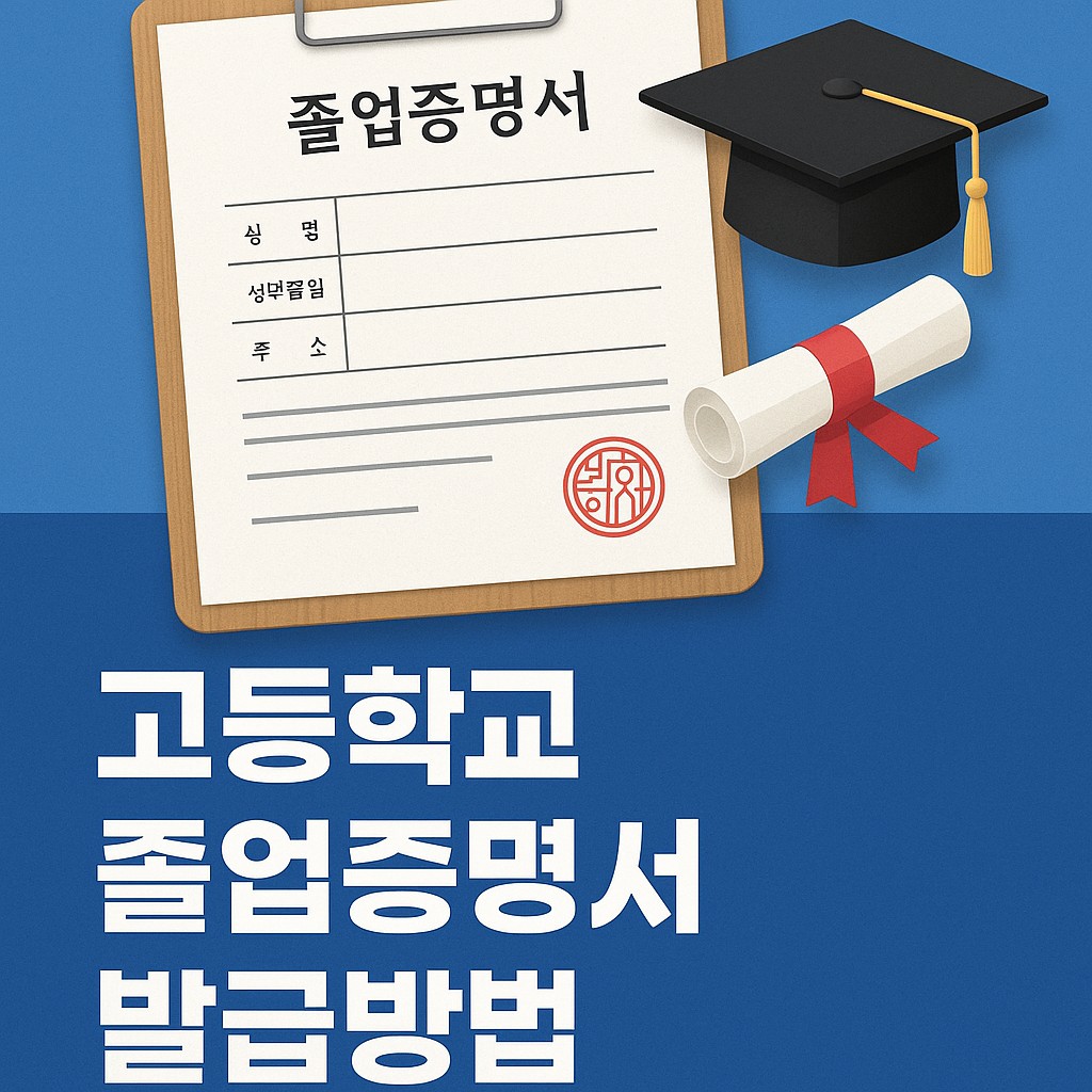 고등학교 졸업증명서 발급방법