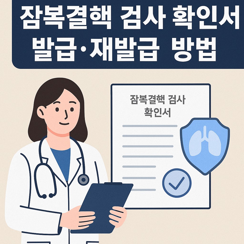 잠복결핵 검사 확인서 발급·재발급