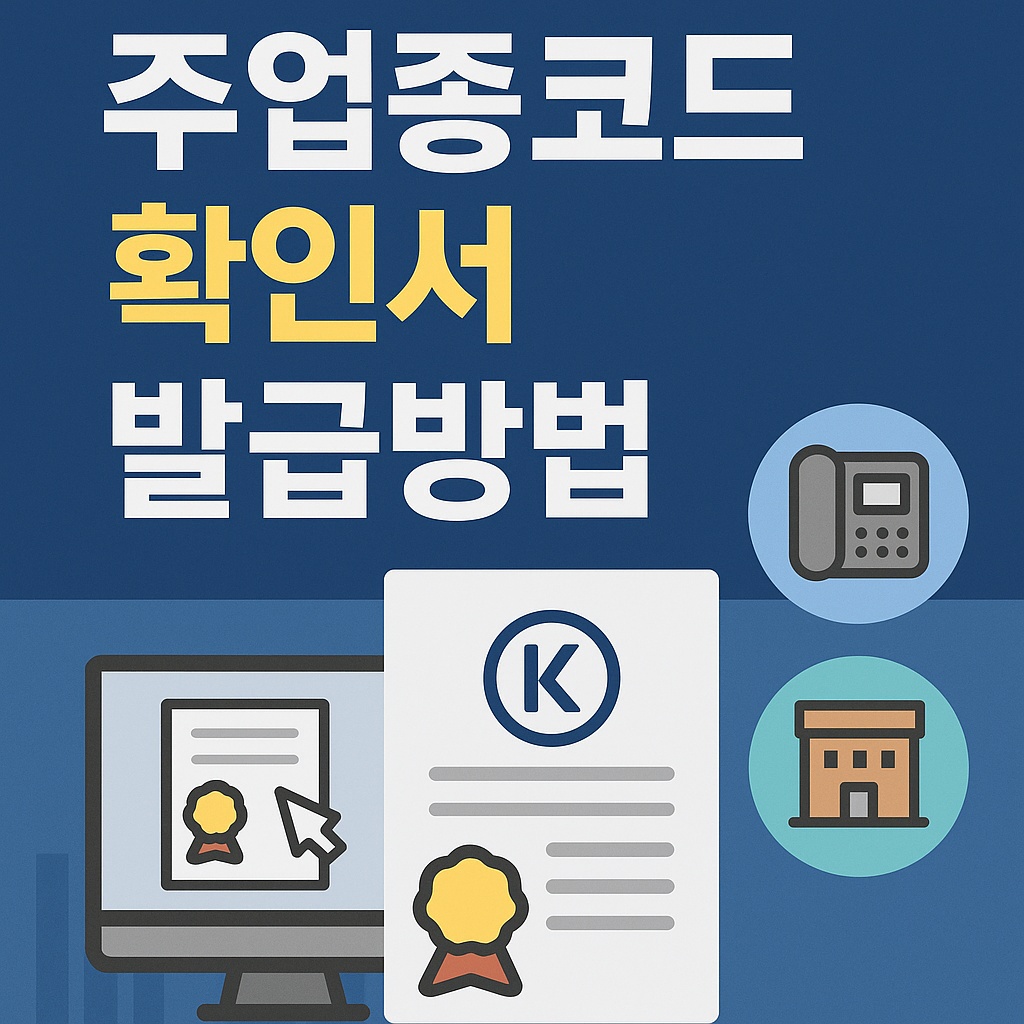 주업종코드 확인서 발급방법