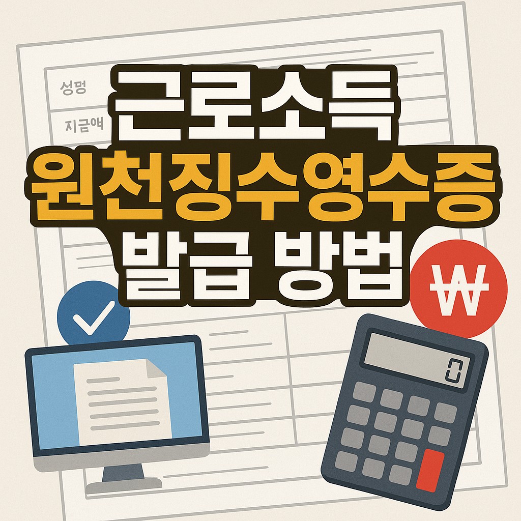 근로소득 원천징수영수증 발급 방법