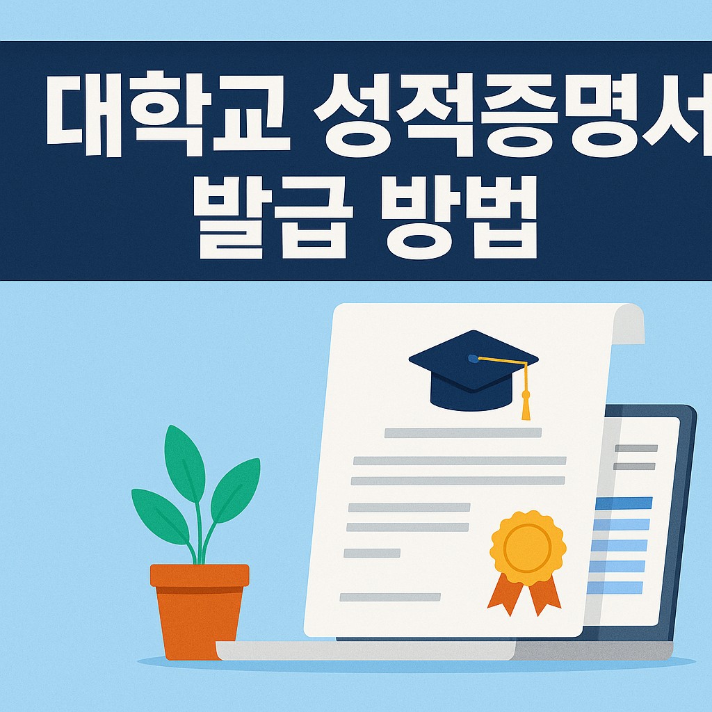대학교 성적증명서 발급 방법