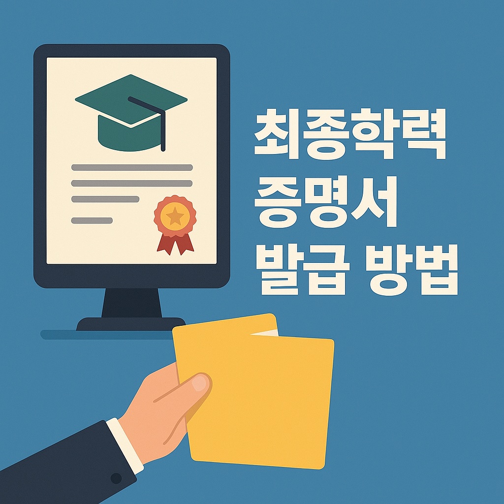 최종학력증명서 발급 방법