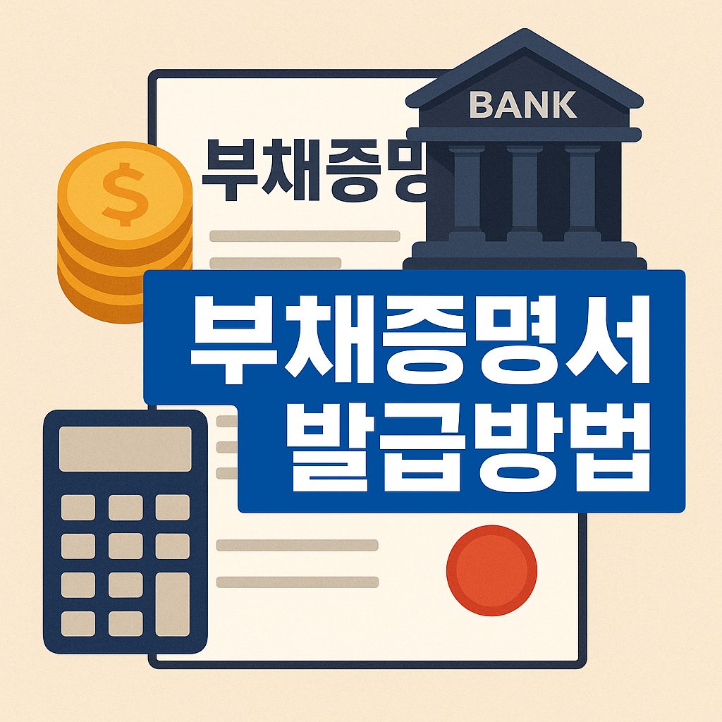 부채증명서 발급방법