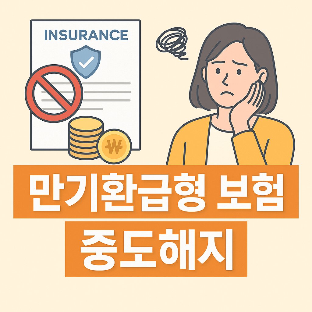 만기환급형 보험 중도해지
