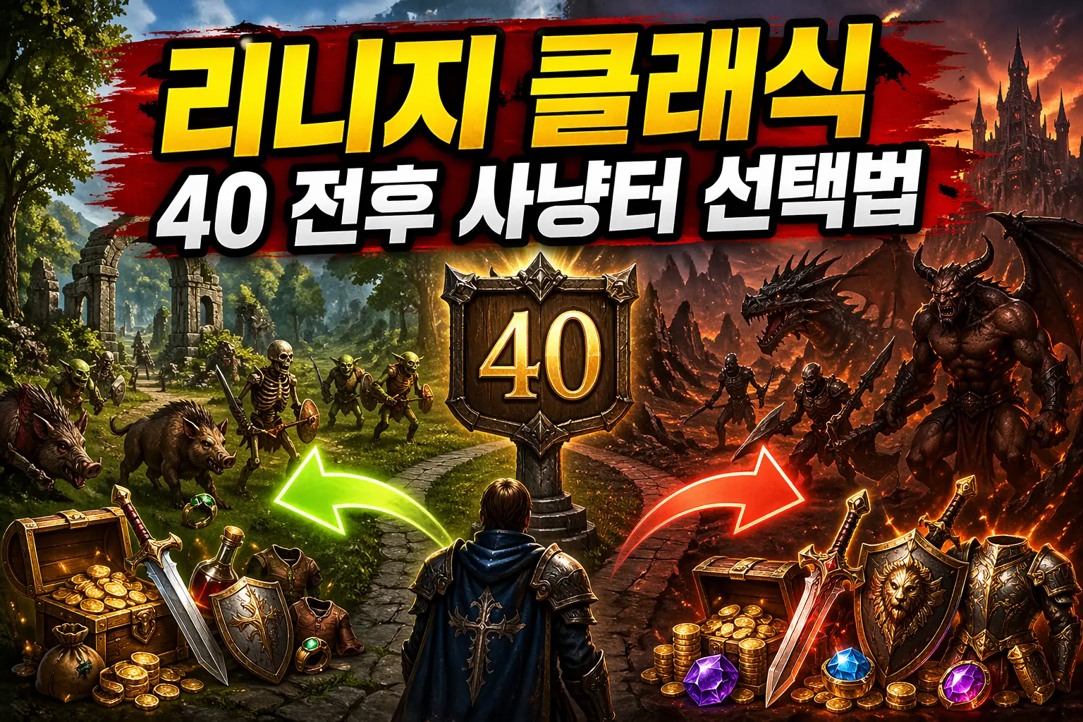 lineage classic level 40 hunting spot selection